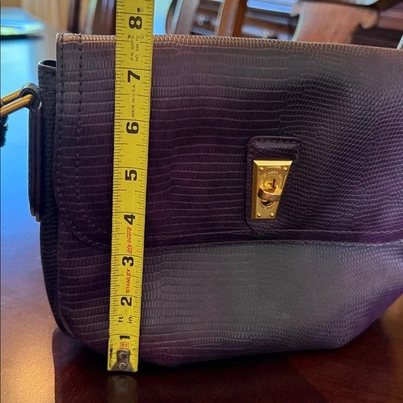Marc By Marc Jacobs Lizard Embossed Color Purple Shoulder bag/ Crossbody Bag - Picture 12 of 17